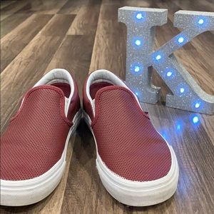 Maroon Leather Vans
